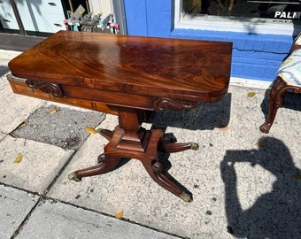 Antique 19th century Regency Mahogany Game Table