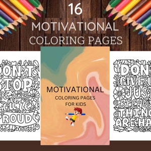Pages de coloriage de motivation pour les enfants, Pages de coloriage imprimables, Affirmations positives, Inspiration, Citations de motivation
