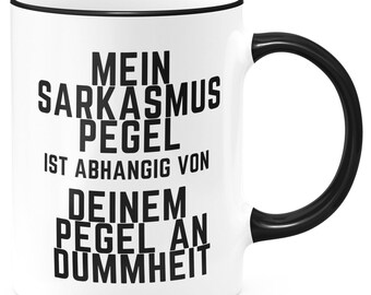 Mug FunTasstic Mon niveau de sarcasme, votre niveau de stupidité mug à café imprimé recto verso bureau