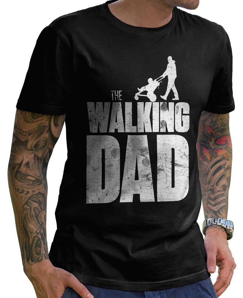 Men's T-Shirt Basic The Walking Dad Father's Day gift for cool daddies image 3