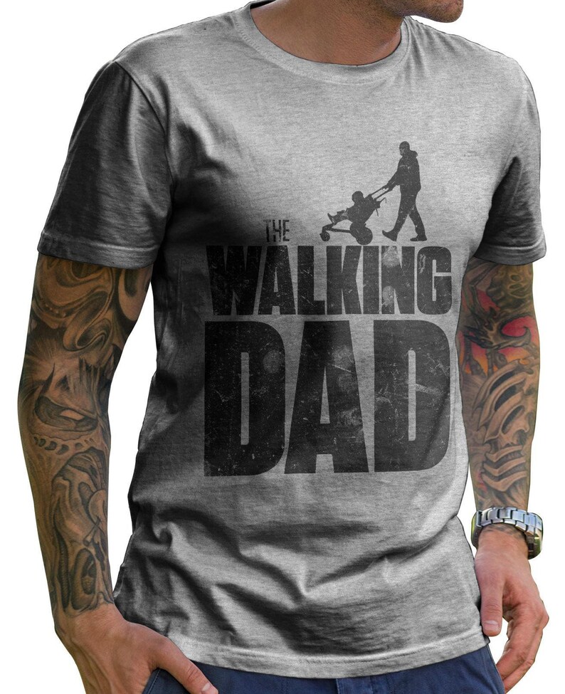 Men's T-Shirt Basic The Walking Dad Father's Day gift for cool daddies image 2