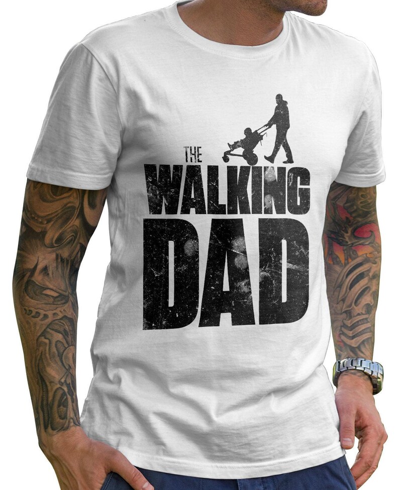 Men's T-Shirt Basic The Walking Dad Father's Day gift for cool daddies image 4