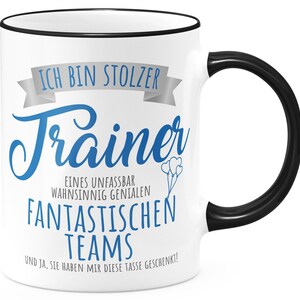 Taza FunTasstic Proud Trainer Taza de café Impreso en ambos lados Taza apta para lavavajillas para la oficina Idea de regalo de té y café