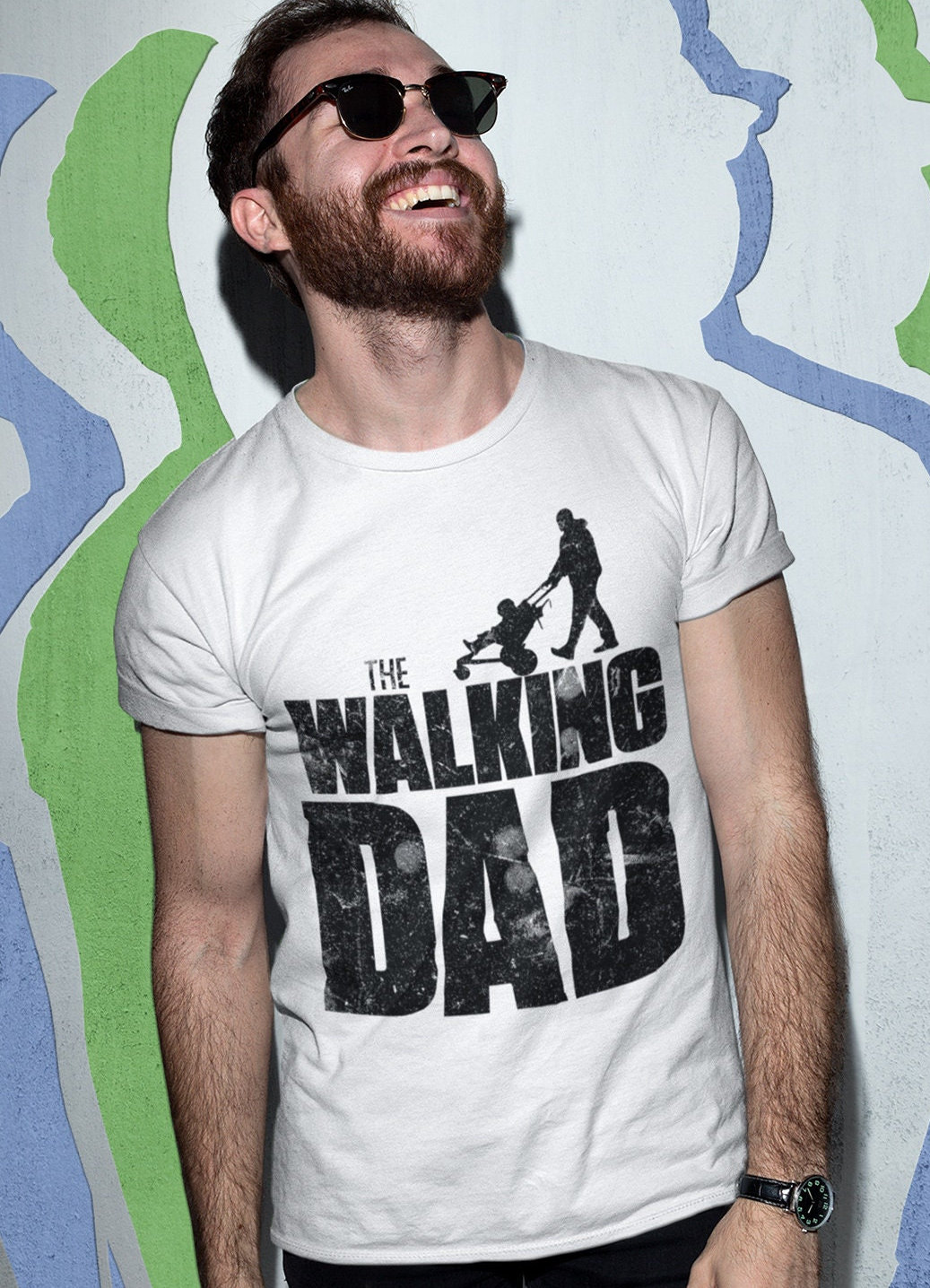 Walking Dad Vintage - Personalized Custom Premium T-shirt Unisex Style