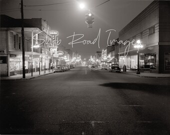 Lancaster SC Main Street Downtown 1954 - FREE SHIPPING - Photo Print Canvas Gallery Wrap Wall Art Décor Home Living Office