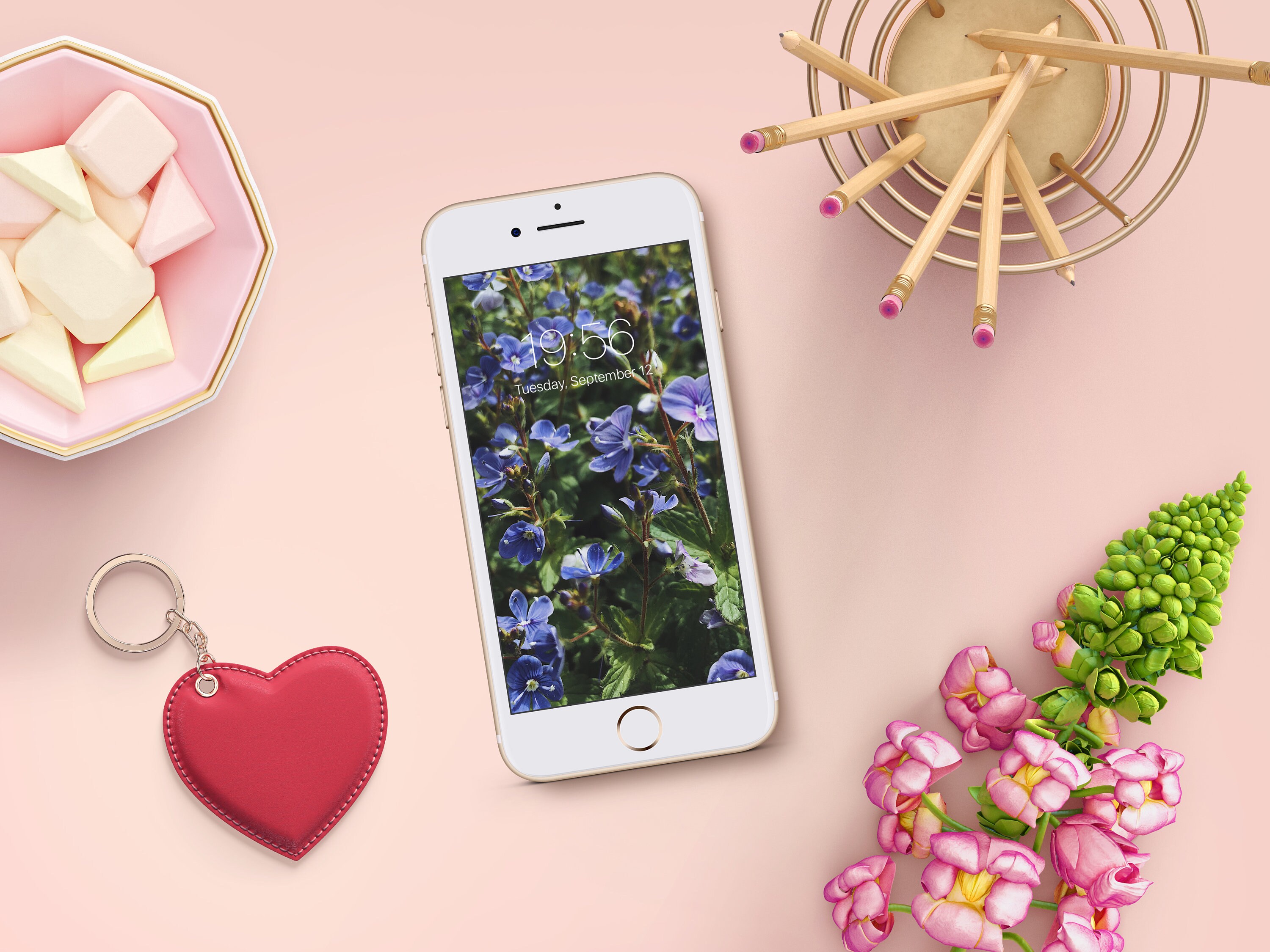 Cell Phone Wallpaper Blue Flowers Iphone Background Screensaver Smartphone Background Wallpaper For Phone Phone Lock Screen
