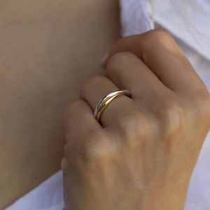 18ct Gold Vermeil and Sterling Silver Linked Infinity Ring