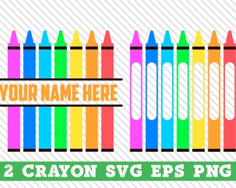 rainbow crayons etsy