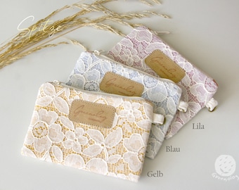 Card case, lace fabric purse, mini wallet, card holder, coin pouch, credit card case