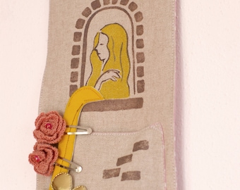 Haarspangenhalter, Hair pin organizer Rapunzel