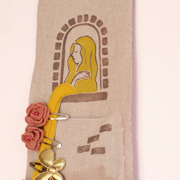 Haarspangenhalter, Hair pin organizer Rapunzel