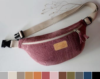 Bauchtasche aus Cord, Vintage Tasche, Schultertasche aus Cord, Bananentasche, Cord Kindertasche, Cord Bauchtasche