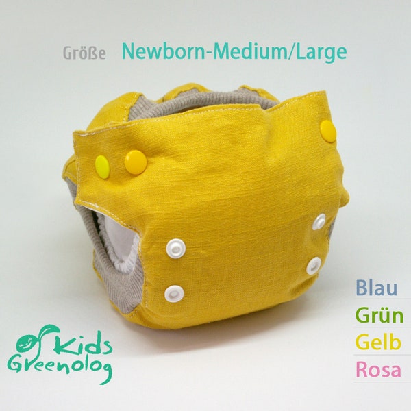 Leinen Stoffwindel Überhose Gr. Newborn-Medium(Max. bis 1. Lebensjahr)/Large(Max. bis 2.5. Lebensjahr),  Cloth diaper overpants