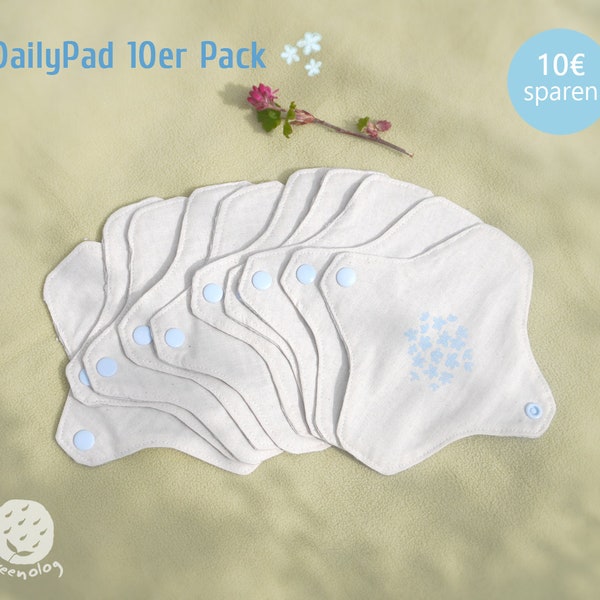 DailyPad, Stoffbinde, Sanitary pads, Damenbinde, Slipeinlage, Dailypad 10er Pack