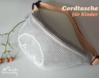 Kinder Cord Bauchtasche, Vintage Tasche, Kindertasche für unterwegs, Kinder Bauchtasche aus Cord, Bananentasche