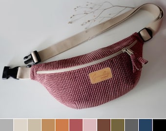 Corduroy fanny pack, vintage bag, corduroy shoulder bag, banana bag, corduroy children's bag, corduroy fanny pack