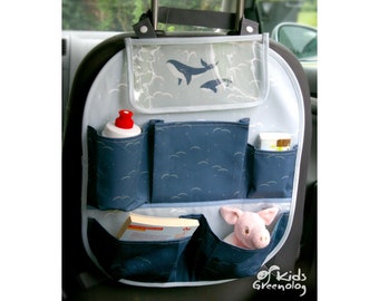 Car back seat organizer casual, car back seat bag for children made of cotton