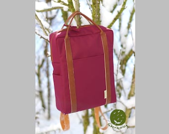 redwein backpack, handbag, big bag, laptop bag, leather strap, for everyday