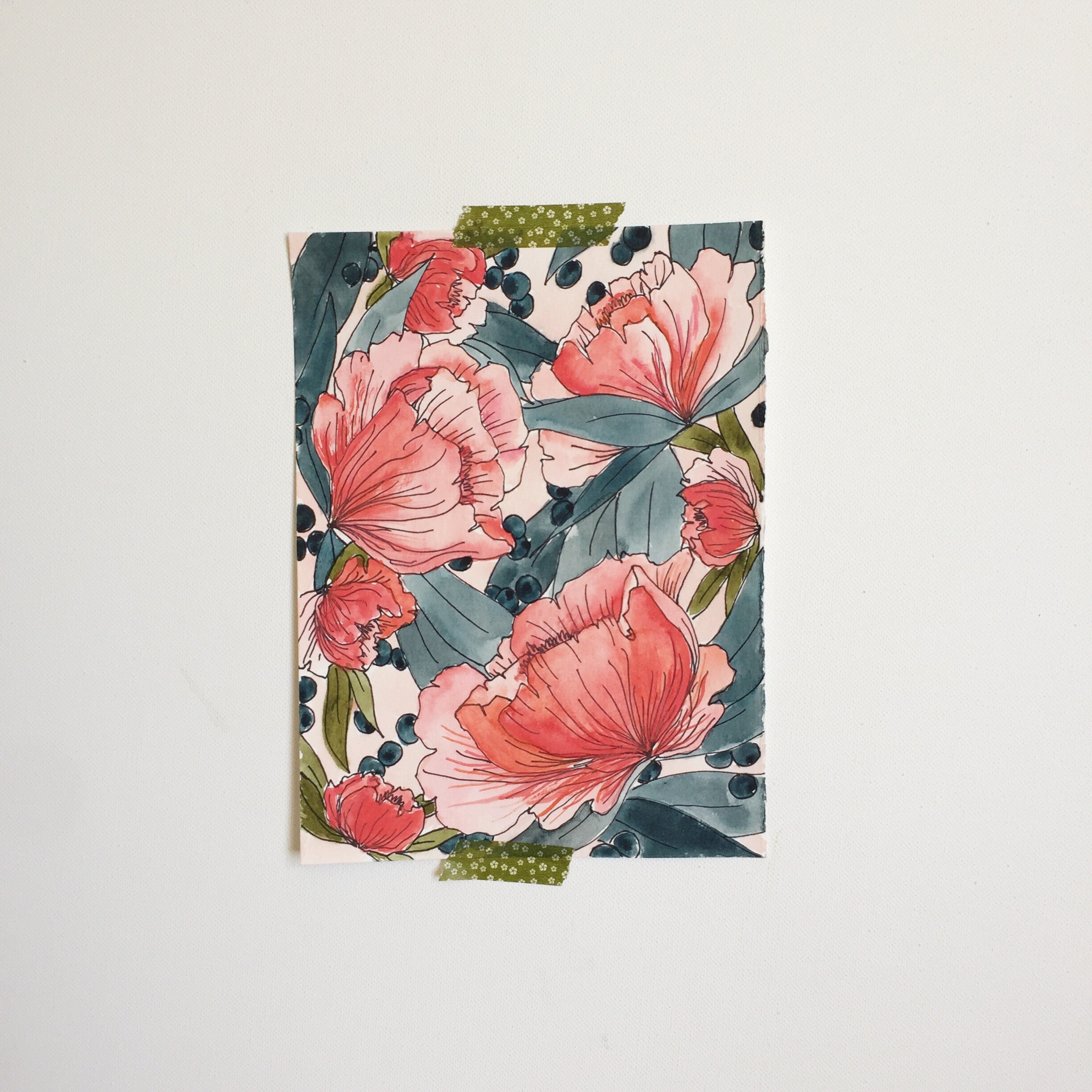 Original Floral Watercolor - Etsy