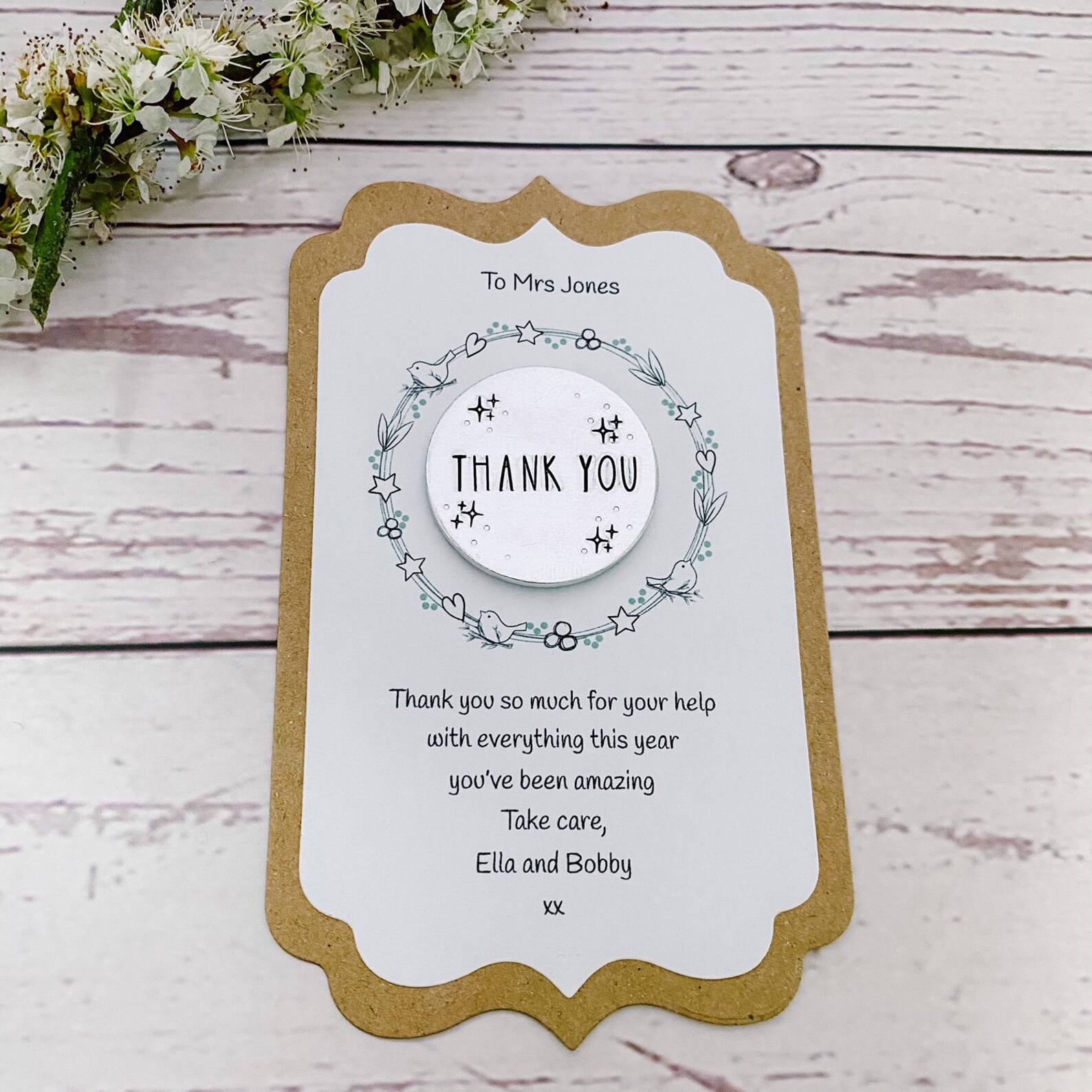 Thank You Token Thank You Card Pocket Token Gift for Etsy