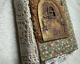 Enchanted Forest Journal, Handmade Woodland Junk Journal