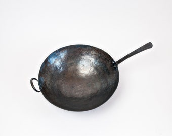 Hand Forged 12" Round Bottom Carbon Steel Wok