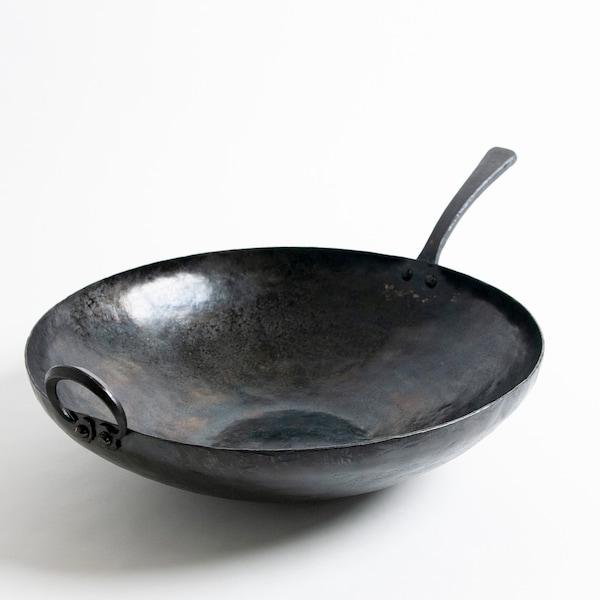 14” Carbon Steel Hand Forged Wok