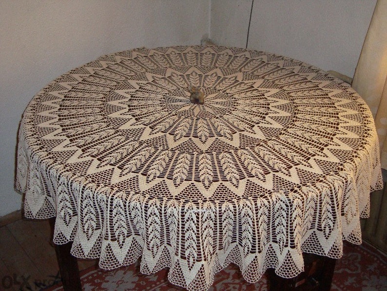 Handmade Knitted Table Cloth Etsy