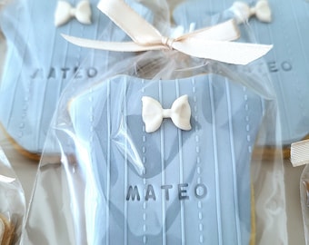 Cookie Baby Bodysuit Baby Hands Striped with Name Party Favors 5 Pieces