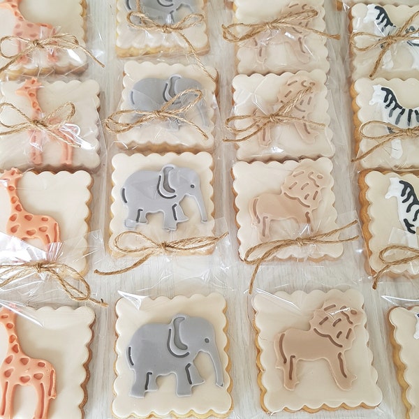 kekse Tiere Zoo keks Löwe Giraffe Elefant Zebra Tiermotive 5 Stück