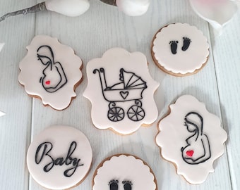 Kekse zu Baby Shower Schwangerschaft werdende Mutter