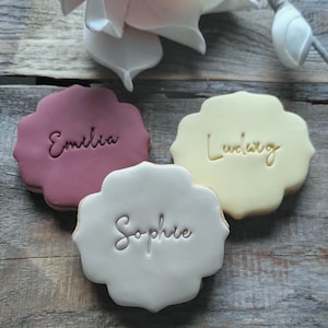 Carte de table Cookies Carte de table Cookie avec nom Carte de table Carte de siège 4 pièces