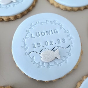 Personalized guest gifts biscuits for baptism, confirmation, communion, 4 pieces