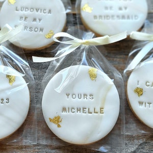 Gold cookies personalized with real gold decorated party favors 4 pieces beautifully wrapped