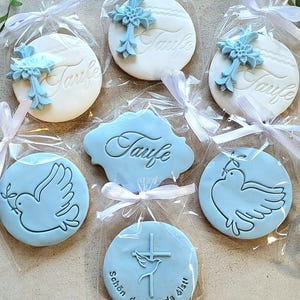 Personalized cookies with a cross, party favor for baptism, confirmation, communion, youth dedication, 5 pieces image 10