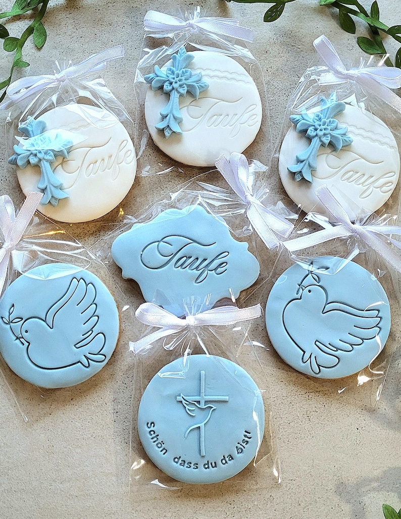 Personalized cookies with a cross, party favor for baptism, confirmation, communion, youth dedication, 5 pieces image 10