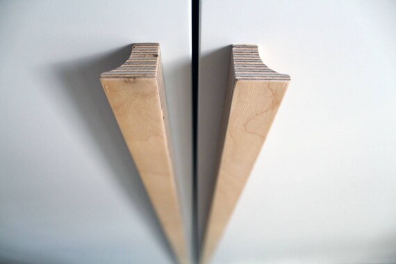 Half Moon Wooden Door Handle Etsy