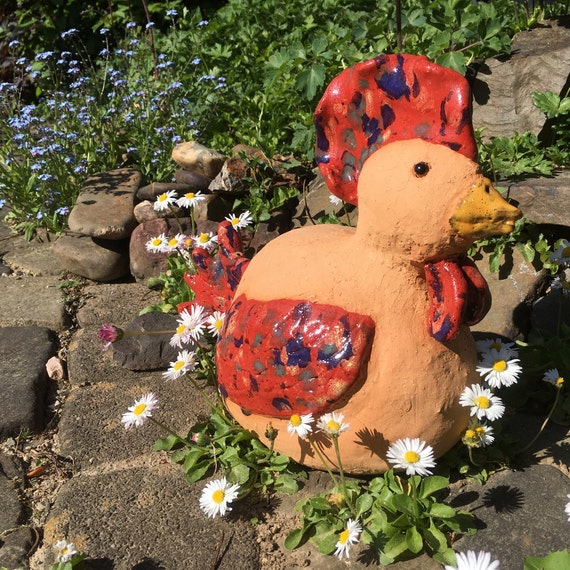 Large Ceramic Chicken Etsy