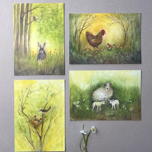 Kunstkarten Set "Frühlingszeit" (4 Postkarten A5)