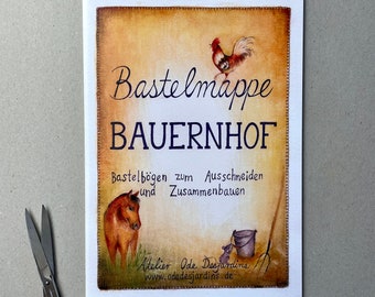 Bastelmappe "Bauernhof" 7 Bögen (1× A3 + 6× A4 300g)