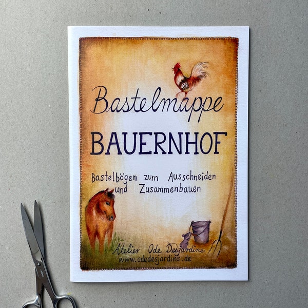 Bastelmappe "Bauernhof" 7 Bögen (1× A3 + 6× A4 300g)