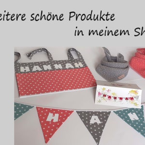 Babyhalstuch mit Namen Musselintuch personalisiertes Geburtsgeschenk Bild 4