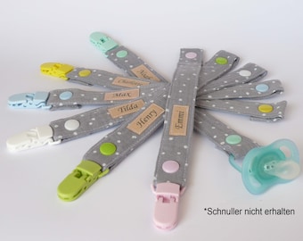 Schnullerband mit Namen, personalisiertes Babygeschenk