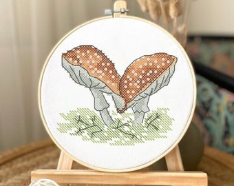 Mushroom Cross Stitch Pattern PDF - Tiny Cross Stitch Pattern