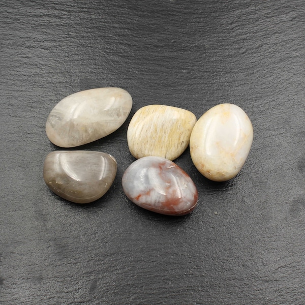 5x Large German Quartz River Pebbles - Polished Stones