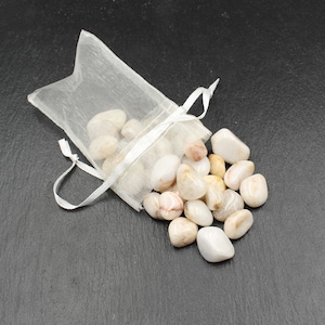 Tumbled German White Quartz Pebbles Bag - Tumbled Stones | Polished River Pebbles