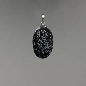 Snowflake Obsidian Pendant - Handmade in Germany