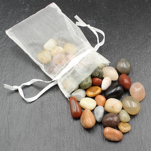 Polished Stones Gift Bag - Tumbled Stones | Lucky Stones | Polished Stones