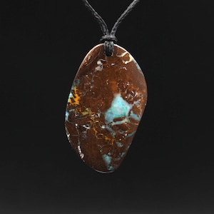 Australian Boulder Opal Pendant - Handmade in Germany