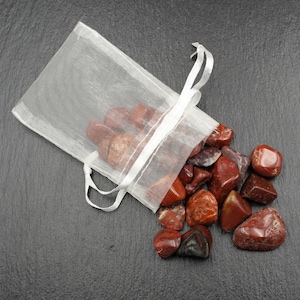 German Red Jasper Gift Bag - Tumbled Jasper | Giftbag